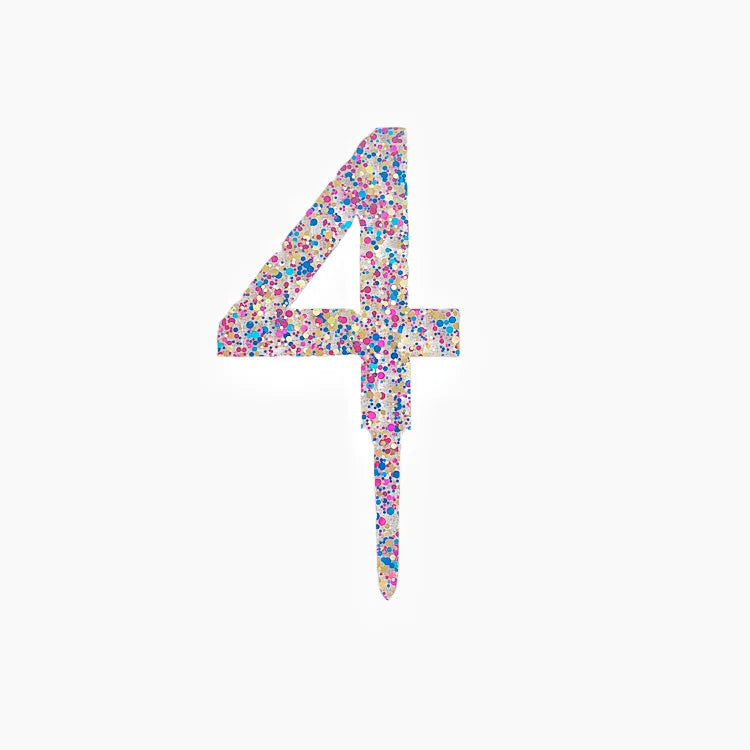 Sparkling 0-9 Number Happy Birthday Cake Topper Gold Acrylic Wedding Cake Topper Kids Birthday Party Cake decoration Baby shower