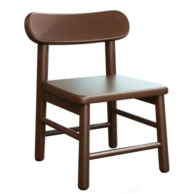 Solid Wood Backrest Chair Household Living Room Small Low Stool Dining Chair Non-Slip Children's Bedroom Shoe Change Stool