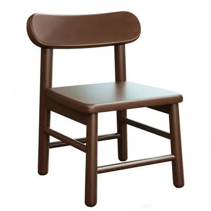 Solid Wood Backrest Chair Household Living Room Small Low Stool Dining Chair Non-Slip Children's Bedroom Shoe Change Stool