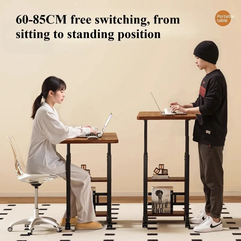 Multi-Functional Small Desk for Bedroom/Dorm/Home Office, Space-Saving Study Table for Students & Lazy Person