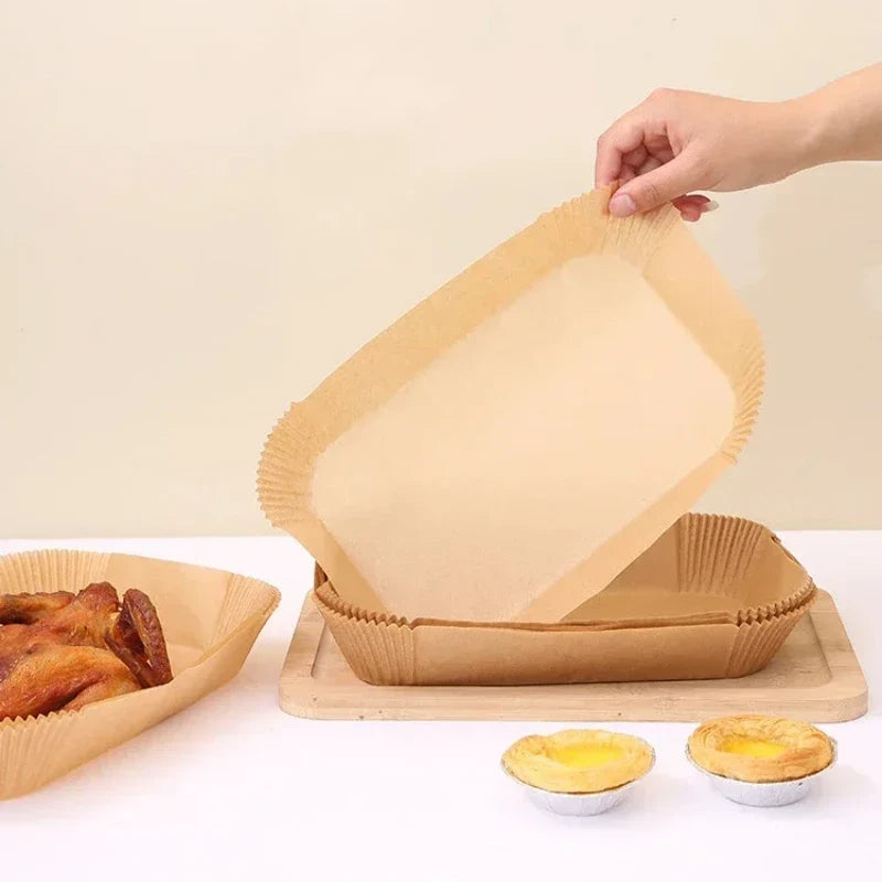 Disposable Air Fryer Paper Non-Stick Kitchen Baking Airfryer Mat Oilproof Micro-wave Barbecue Pad Baking Paper Liner Accessories