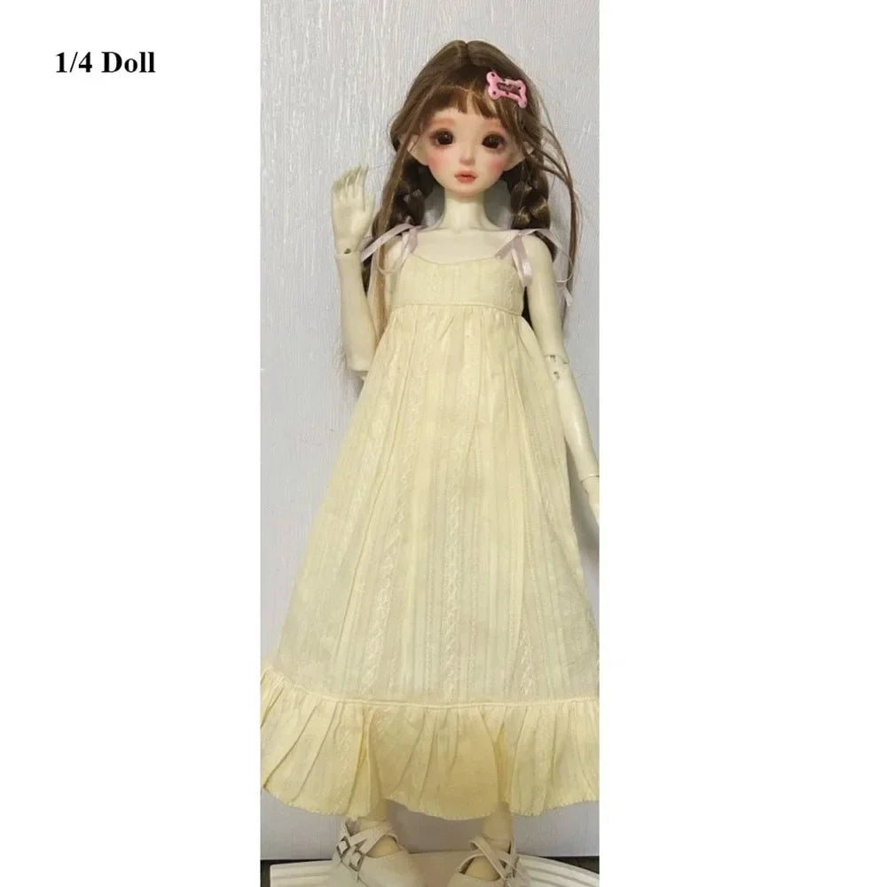 Handmake Doll Dresses Pajamas Mini Fashion Doll Princess Long Skirt DIY Accessories for 1/3 1/4 1/6 BJD 30/45/60cm Dolls
