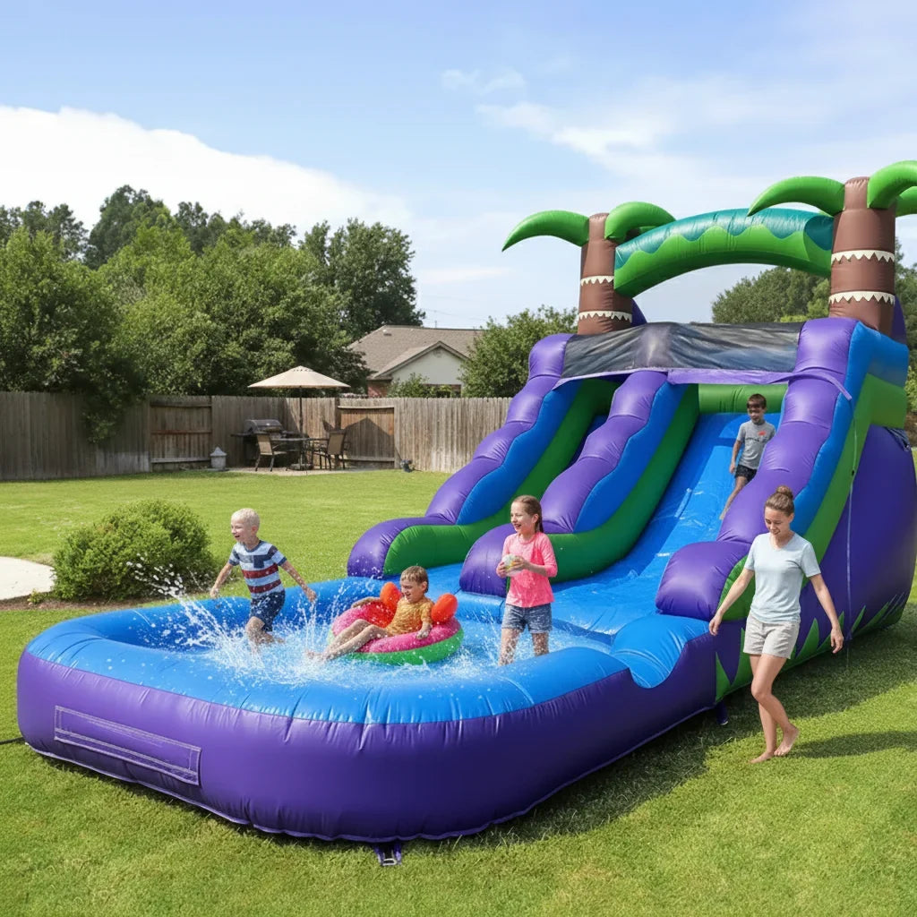 Commercial  Water Slide Grade Inflatable Water Slide Outdoor Indoor Bouncy Castle for Adults and Kids Includes Blower