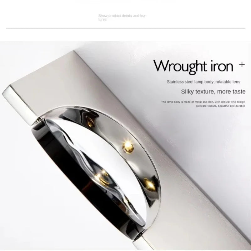 Stainless Rotatable Shadow Art Sconce Creative Corrugated LED Wall Light  Bedroom Bedside Parlor Stairs Aisle Atmosphere Light