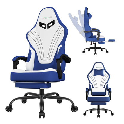 Gaming Chair, Big and Tall Gaming Chairs for Adults with Footrest and Lumbar Support, Comfortable Ergonomic Computer Chair