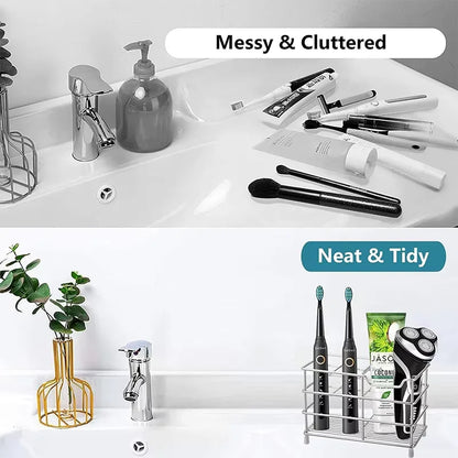 Bathroom Toothbrush Holder 304 Stainless Steel Tooth Brush Holder Toothpaste Holder Stand Bathroom Accessories Organizer