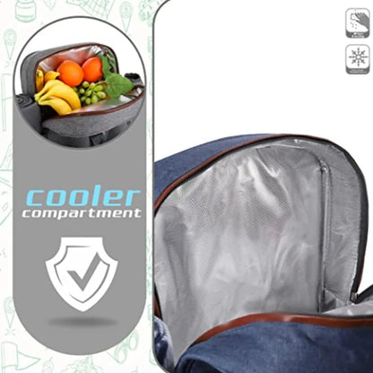 Picnic Backpack for Set W/Detachable Bottle/Wine Holder Fleece Blanket Plates and Cutlery Set