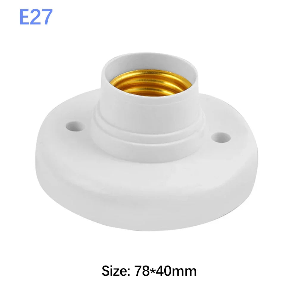 E27 Lamp Holder Screw Cap Socket White Ceiling Light Multifunctional Lamp Bulb Fixing Base Stand Light Bulb Holder