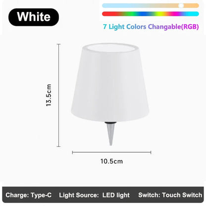 Wine Bottle LED Wireless Table Lamp 2000mAh 7 Colors Dimmable RGB USB Rechargeable Dining Table Lights Beverage Lamp Top touch