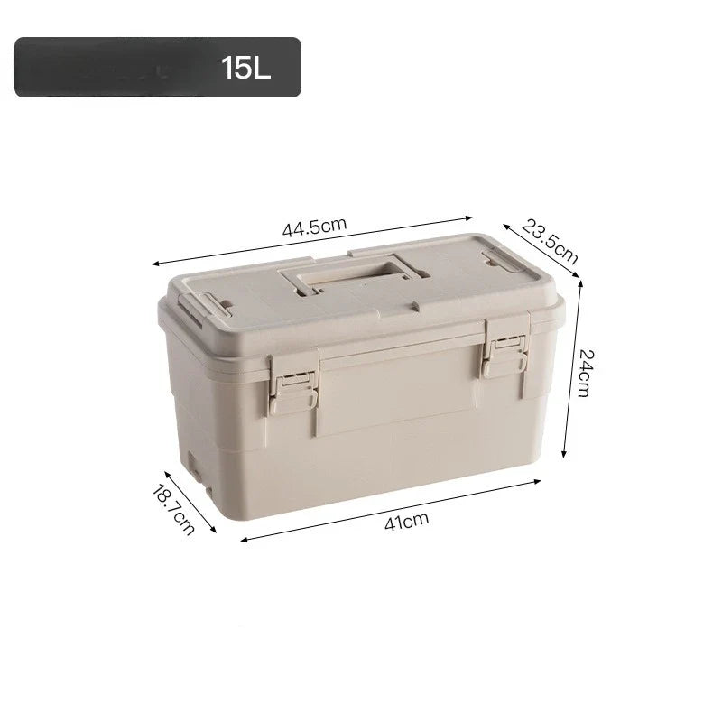 Portable Heavy Duty Plastic Toolbox Tool Organizer Storage Box Multi Layer Stackable Car Garden Garage Workshop Diy Art Craft