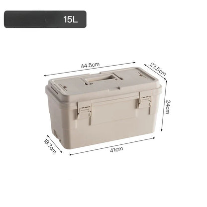 Portable Heavy Duty Plastic Toolbox Tool Organizer Storage Box Multi Layer Stackable Car Garden Garage Workshop Diy Art Craft