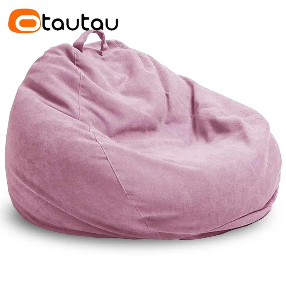 OTAUTAU Thick Waterproof Cotton Bean Bag Cover Without Filler Outdoor Pouf Chair Beanbag Puff Sofa Lounge Recliner Sac DD023