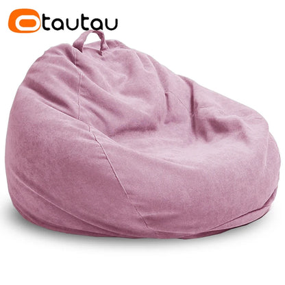 OTAUTAU Thick Waterproof Cotton Bean Bag Cover Without Filler Outdoor Pouf Chair Beanbag Puff Sofa Lounge Recliner Sac DD023