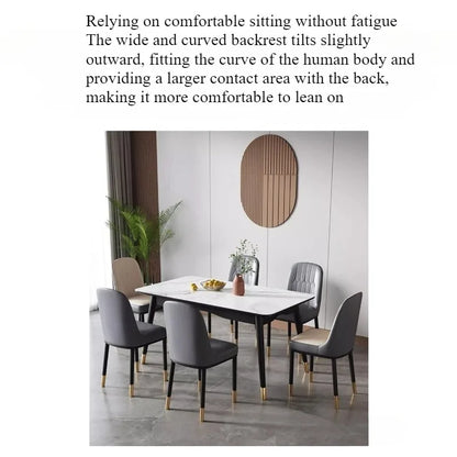 Light luxury dining chair leisure rental house dining table and chair household simple backrest stool hotel restaurant chair