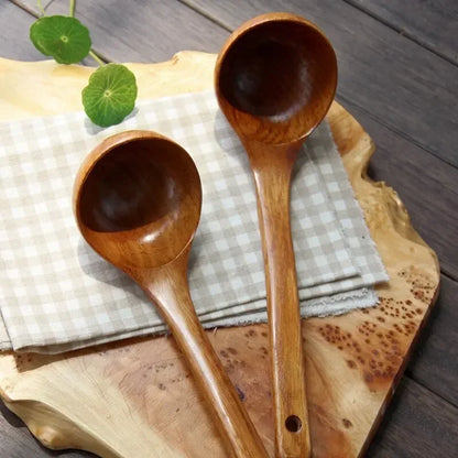 Wholesale Premium New Kemu Big Nanmu Spoons Ultra Practical for Home Cooking Long Handle Communal Congee & Soup Wooden Utensils