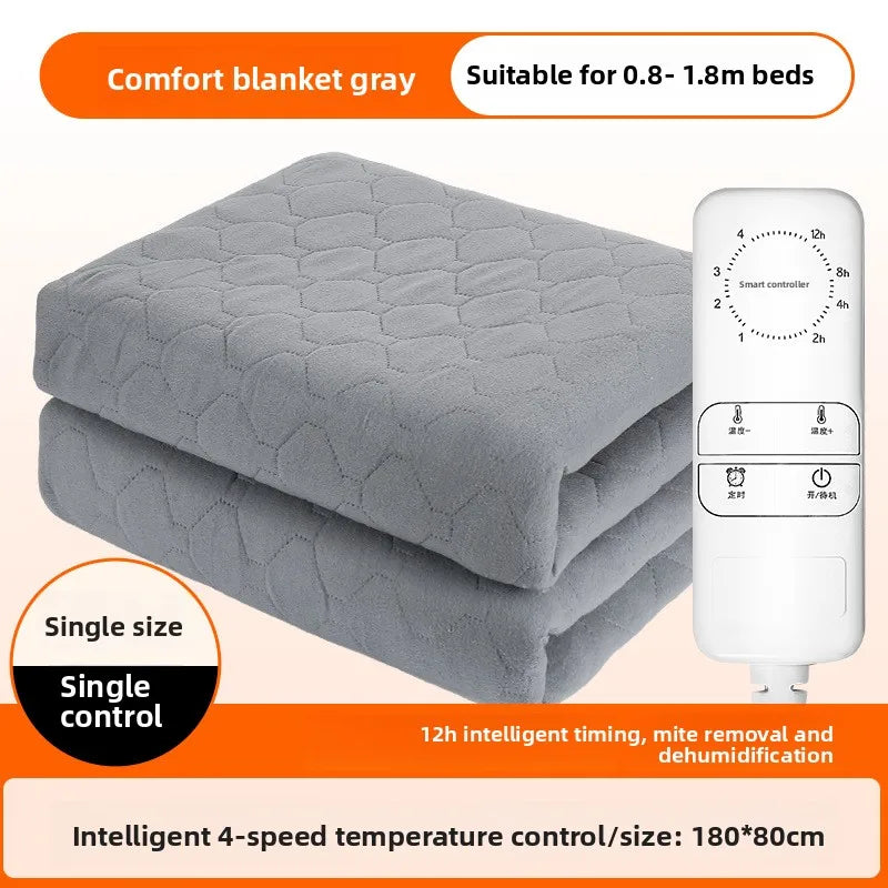 Electric Heated Blanket Dual Control Waterproof Quick Heating Machine Washable Single Double King Queen Home Use OEM Wholesale