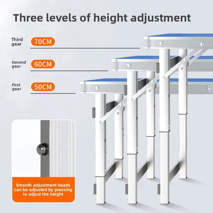 Portable Folding Aluminum Alloy Camping Picnic Table Lightweight Collapsible Carry Handle Easy Setup