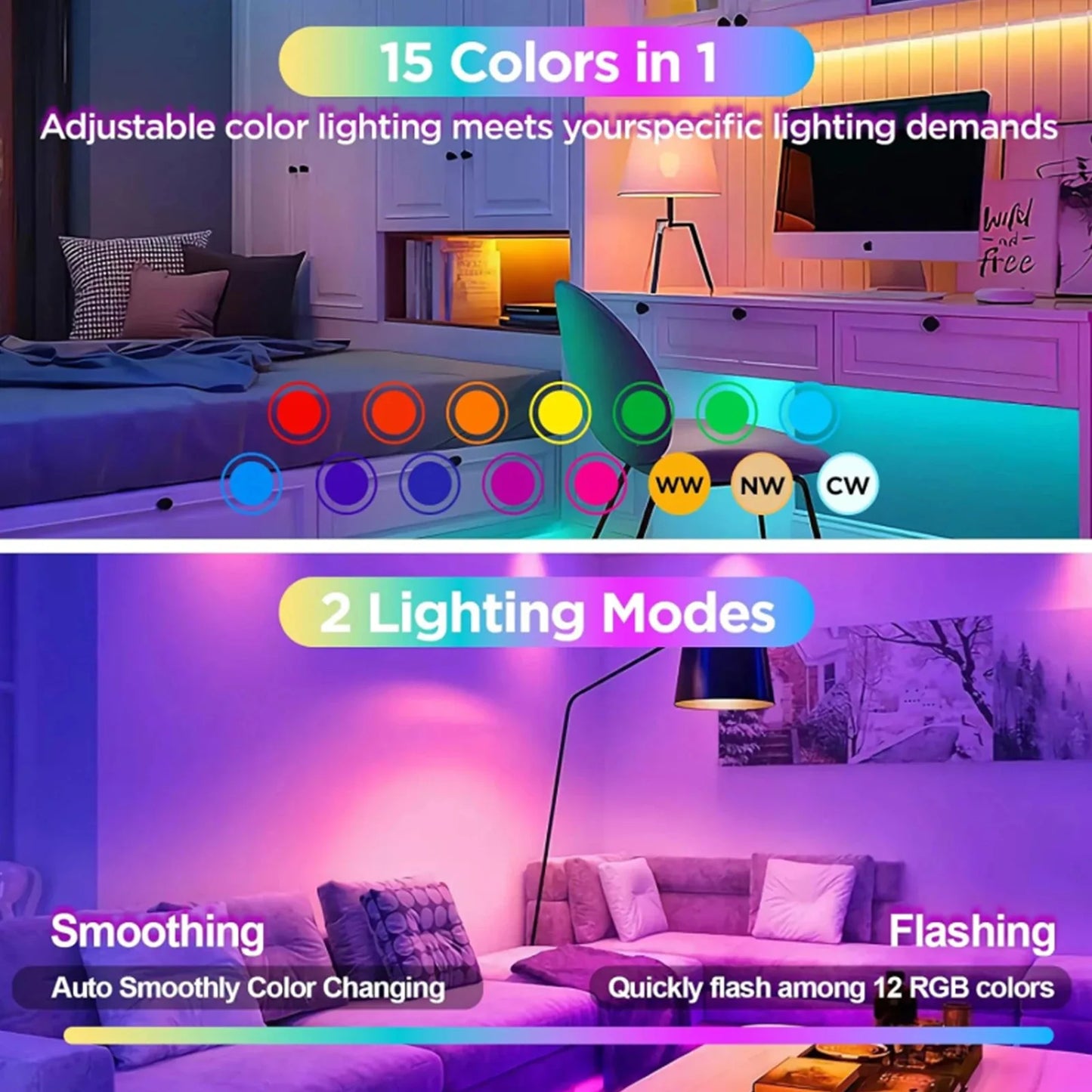 LED Rechargeable Light Bulbs Remote Control Battery Operated Light Bulb with Timer, Dimmable, 3 Color Temperatures