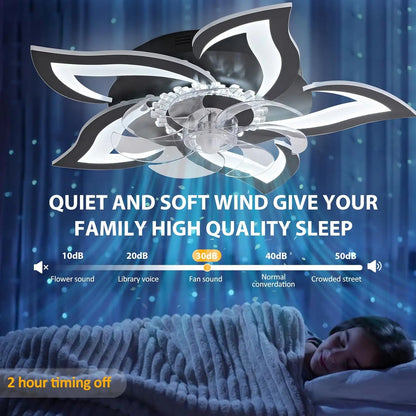 Modern Minimalist Led Ceiling Fan Lamp Smart Switch 65CM Ceiling Fans With Lights For Living Room Bedroom Home Decor Fan Lamp
