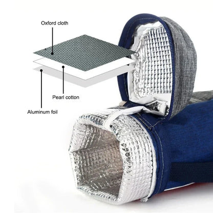 Portable Cooler Bag with Carry Straps Oxford Cloth Insulation Sleeve Aluminum Film Travel Camping Keep Warm/cold Drink Carrier