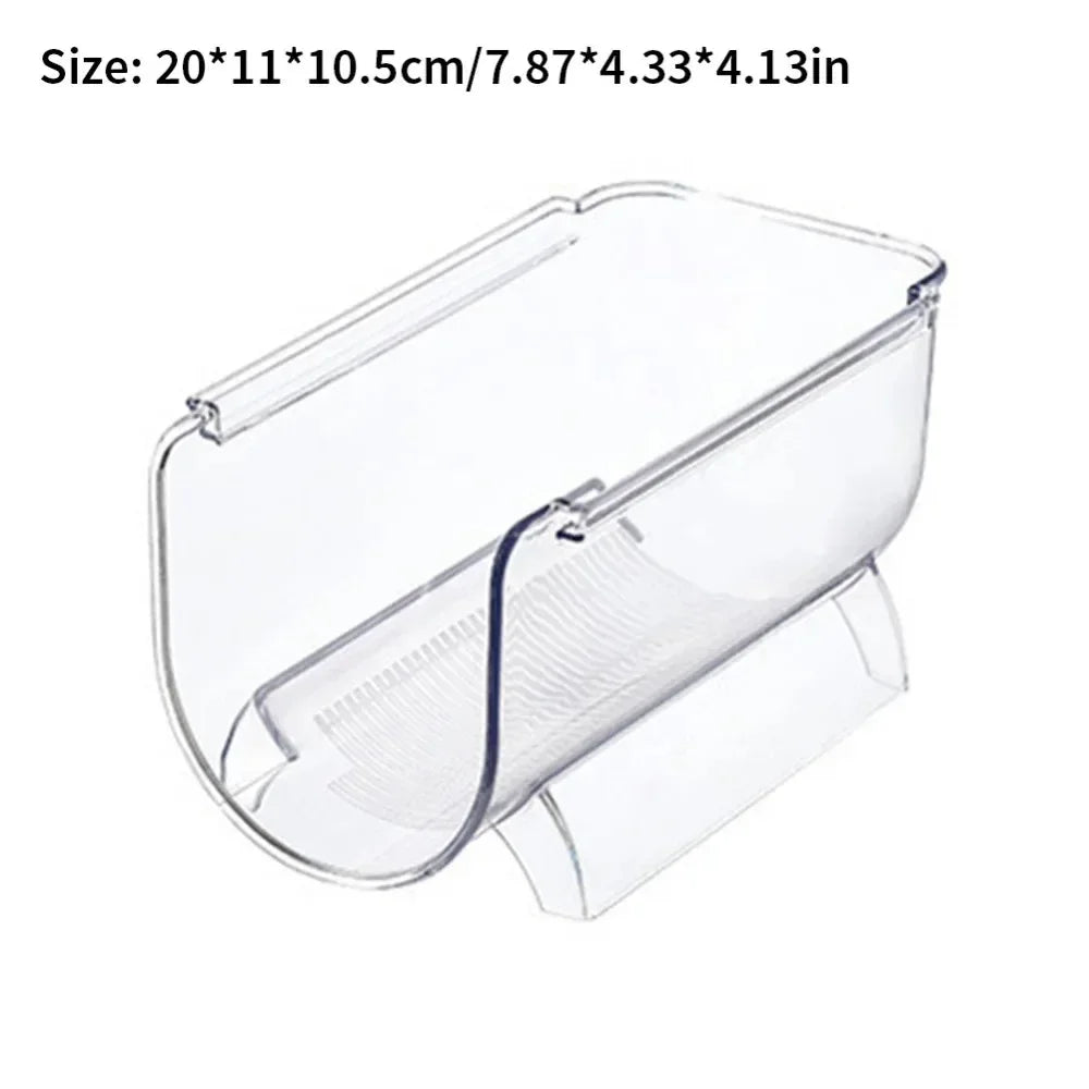 Clear Refrigerator Wine and Water Bottle Holder,  Stackable Plastic Wine Rack Storage Organizer for Fridge, Cabinet, Pantry