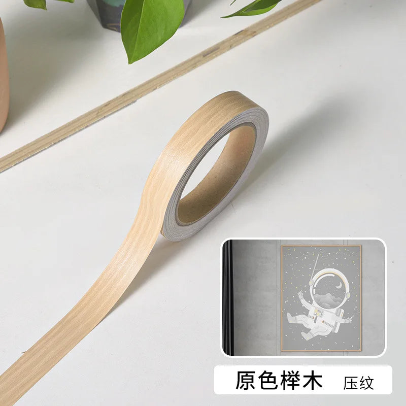 Hot Melting Adhesive Furniture Tape Wood Grain Tape Real Wood Pre-Adhesive Trim Bed Frame Edge Decorative Beautiful Seam Sticks