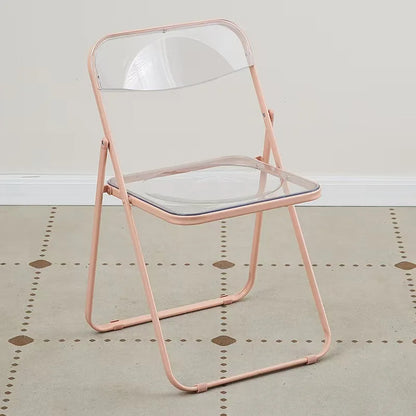 Internet celebrity folding chair acrylic transparent chair completed photo without chair simple folding crystal diningchairstool