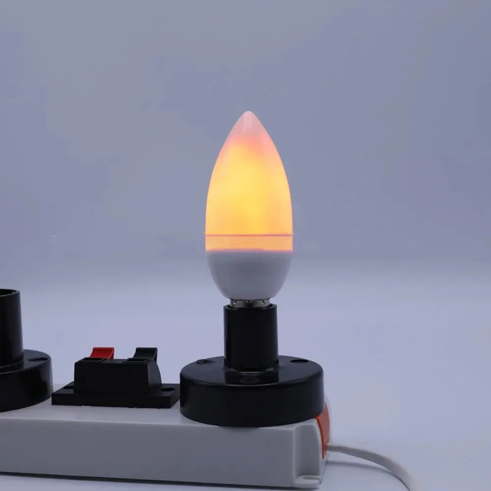 E14 LED Flame Light Bulbs 3 Modes Party LED Flame Effect Light Simulation Fire Lights Bulb Garden Decor Flickering Lamp