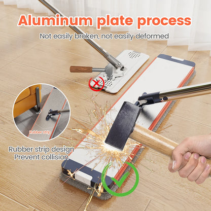 Magic Flat Squeeze Mop With Bucket Hand Free Lazy Cleaning Mop Microfiber Rotating Self Wringing Mop House Cleaning Spin bucket
