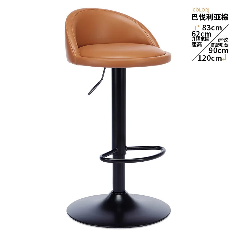 Vintage Swivel High Kitchen Island Counter Stools Chairs Velvet Padded Home Bar Stool Benches Dining Chair Bancos Para Bar
