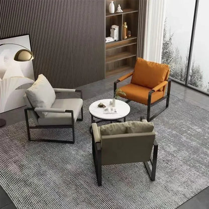 Nordic lazy sofa light luxury sales single wrought iron leisure chair balcony negotiation bedroom living room minimalist sofa