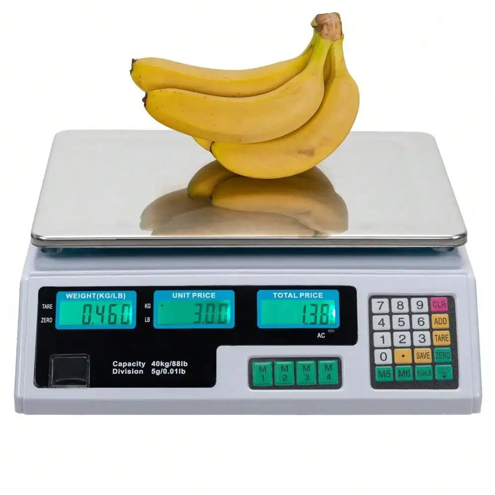 88 LB 40KG/5g Digital Weight Scale Price Computing Food Meat Produce 2 Colors