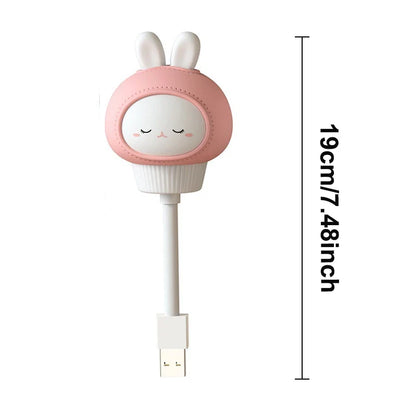 USB Night Light LED Voice Control Cute Cartoon Night Lamp Bear Kitten Remote Control for Baby Kid Bedroom Decor Bedside Lamp