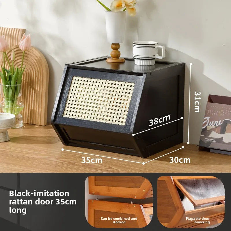 Multi functional stackable storage cabinet with lid, miscellaneous storage box, household storage box, bedside cabinet