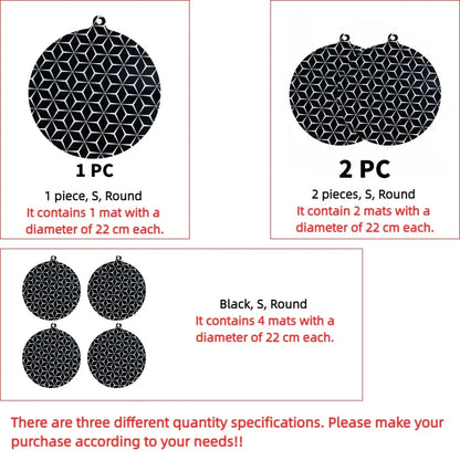 4 PCS/2PCS/1PCS induction hob protector mat induction cooker gasket round silicone induction hob protector mat 22cm