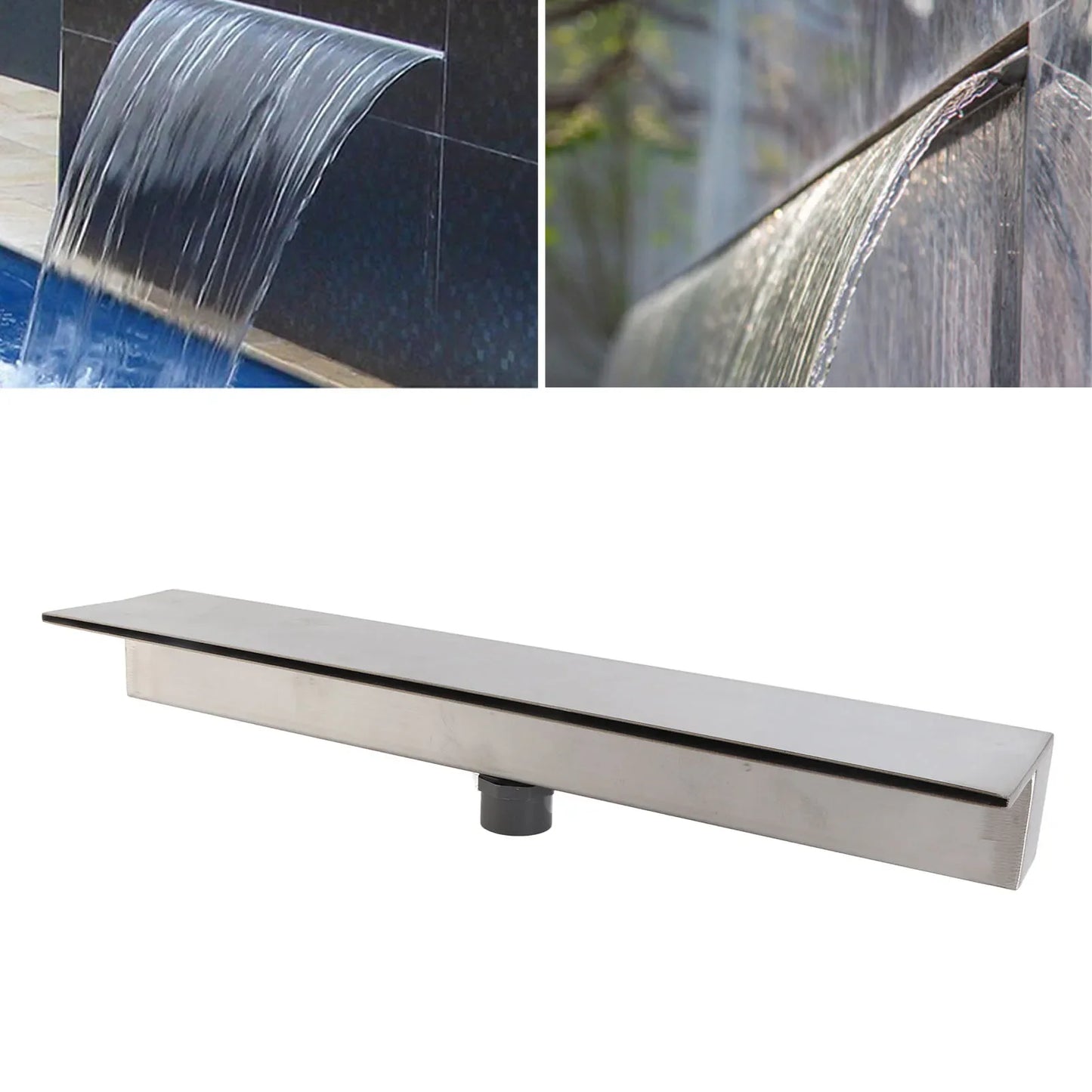 Waterfall Outlet Waterfall Outlet 304 Stainless Steel Decorative Waterfall Fountain Spillway for Courtyard Garden Villa Pool
