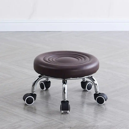 Household wheeled floor-cleaning chairs, wheeled seam sealing stools, low stools, rotating nail and pedicure round stools  스툴