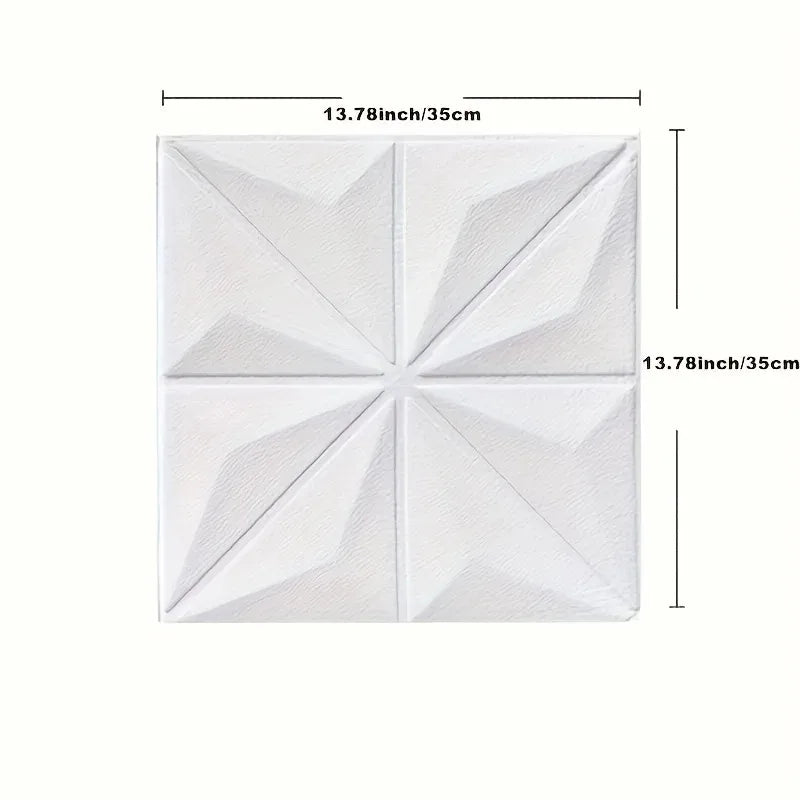35*35cm 3D Wall Stickers Wallpaper Anti-collision Bedroom Waterproof Decoration Background Peel and Stick Ceiling Home Decor  ﻿