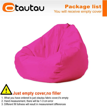 OTAUTAU Outdoor Waterproof Bean Bag Cover No Filler Garden Beach Camping Swimming Pool Floating Beanbag Pouf Chair Oxford DD022