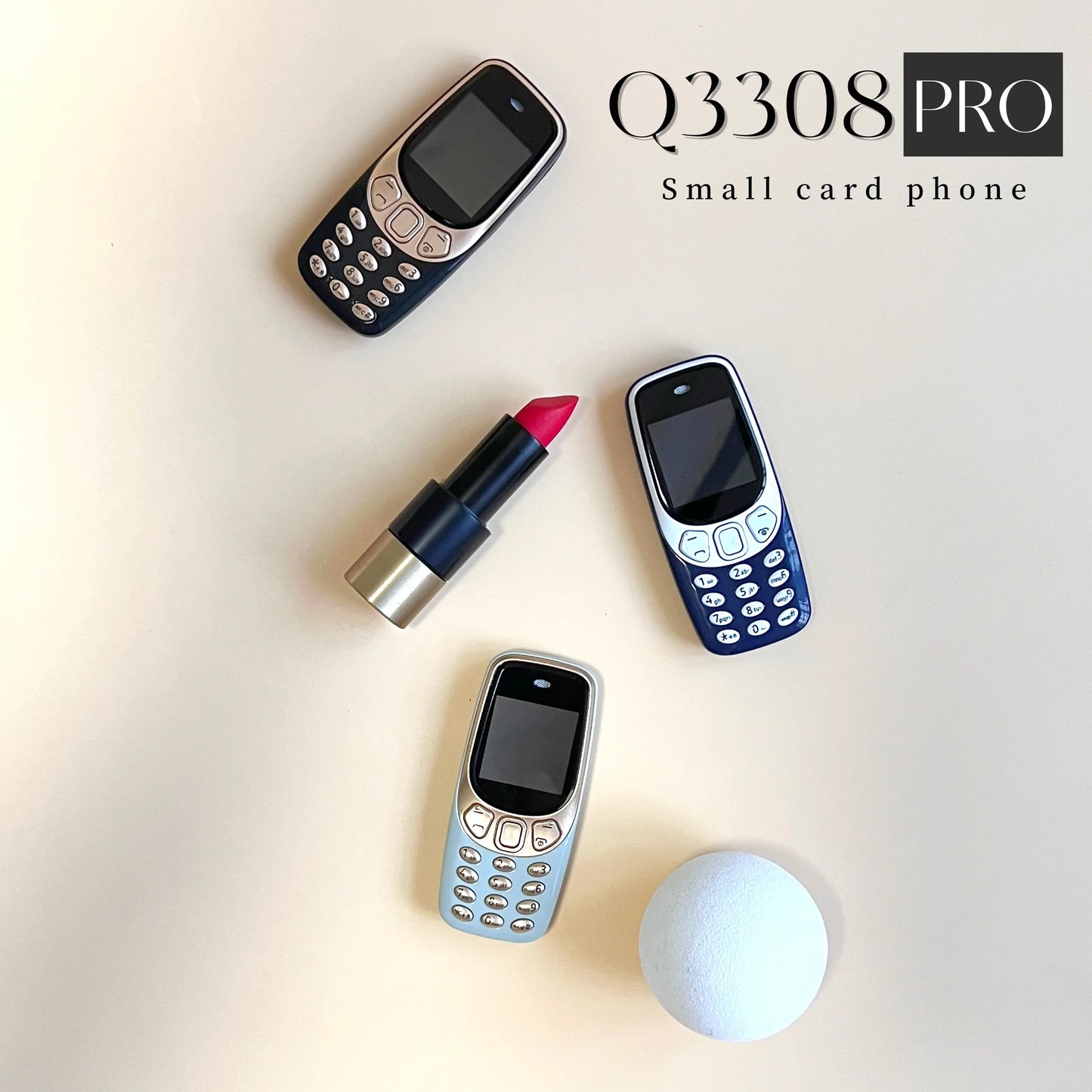 SERVO Q3308 PRO 3 SIM Card 3 Standby Mini Mobile Phone Bluetooth Dial Speed Dial Magic Voice FM Radio Call Recording Cellphone