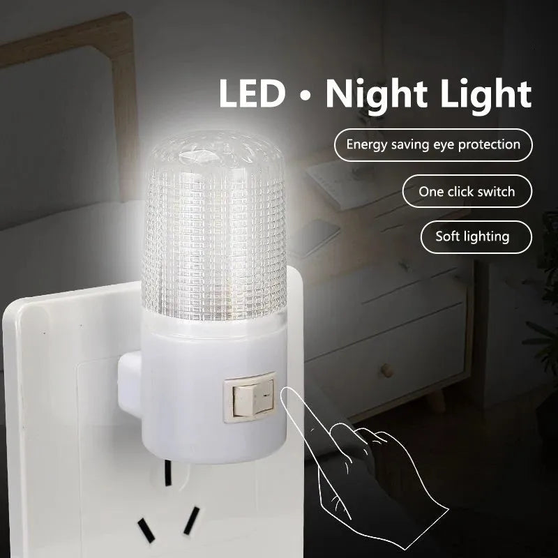 1/2PCS LED Night Light US/EU Plug Energy Saving Room Lamp Living Room Bedroom Corridor Home Lighting Bedside Indoor Night Lights