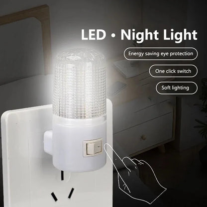 1/2PCS LED Night Light US/EU Plug Energy Saving Room Lamp Living Room Bedroom Corridor Home Lighting Bedside Indoor Night Lights