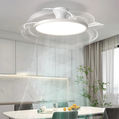 Modern Ceiling Fan Lamps silent invisible 3 folding blades blade LED lights Living room dining room Bedroom study AC95-260V