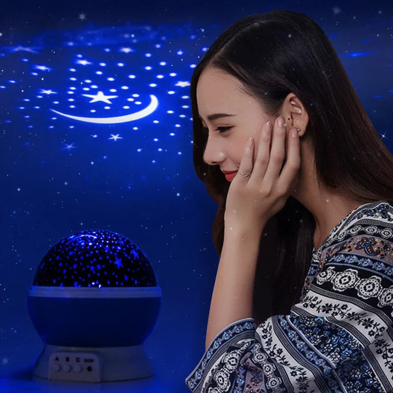 Starry Sky Projector Night Light Projector Baby Lamp Decor Rotating Starry Nursery Moon Galaxy Projector Table Night Lamp