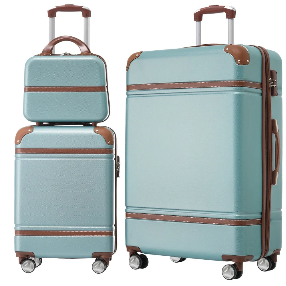 3 Piece Hardshell Luggage Set 20/28 Inch with Cosmetic Case Lightweight Spinner Suitcase TSA Lock Travel Luggage