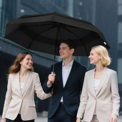 Large Folding Golf Umbrella - Compact Mens Umbrellas Travel Rain and Windproof 54inch Collapsible Automatic Open Close Umbrella