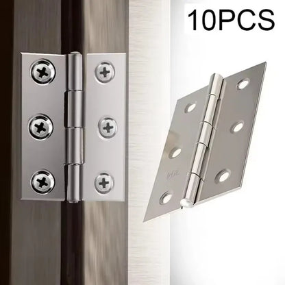 10pcs Stainless Steel Door Hinges Cabinet Doors Windows Wooden Box Flat Hinge Home Furniture Hardware Accessories Escritorio