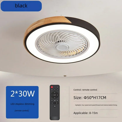 Nordic Wood Ceiling Fan Light Smart Ceiling Fans With Light For Living Room Dining Room Reversible 6 Speeds 50CM Fans Light