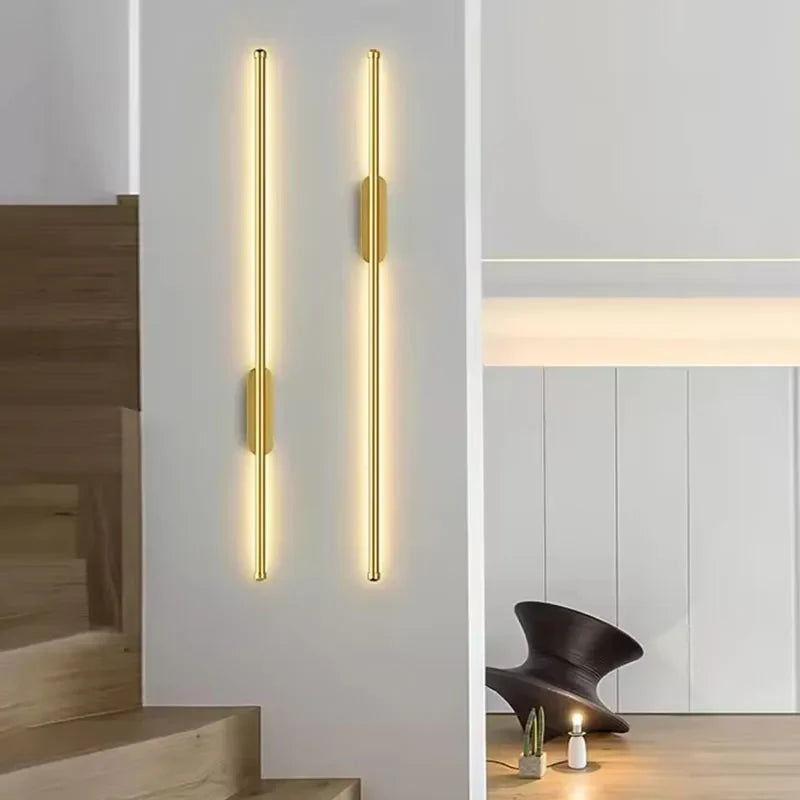 Gold Black Indoor Wall Lamp Modern LED Wall Light USB rechargeable with dimmable Tricolor No punching required Wall Lamps