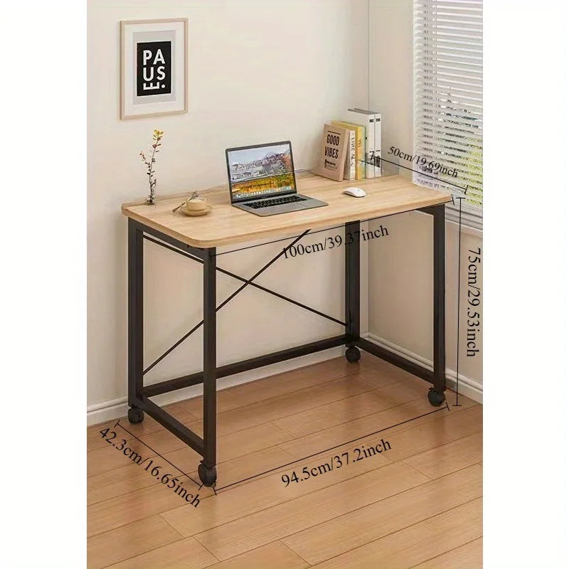 Folding small desk, bedroom desk, student's simple writing desk